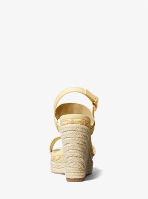 Farrah Signature Logo Wedge Sandal in BUTTERCUP | Michael Kors