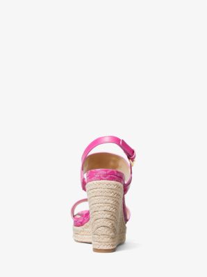 Farrah Leather Wedge Sandal