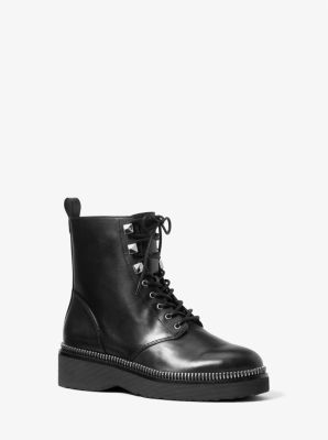 Haskell Leather Combat Boot | Michael Kors Canada