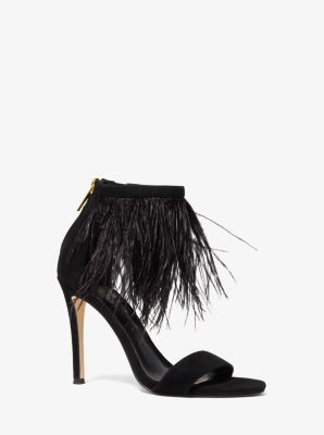 Meena Feather Embellished Suede Sandal Michael Kors Canada