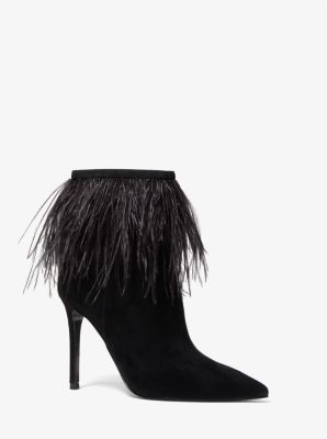 Meena Feather Embellished Suede Ankle Boot Michael Kors Canada