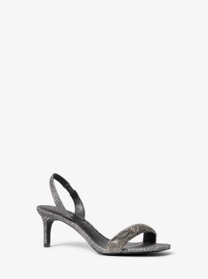 michael kors glitter chain mesh sandals