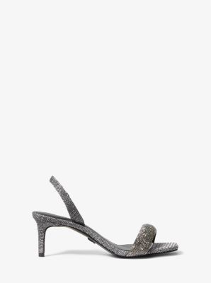 michael kors glitter chain mesh sandals