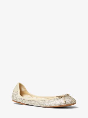 Metallic Logo Ballet Flat | Michael Kors