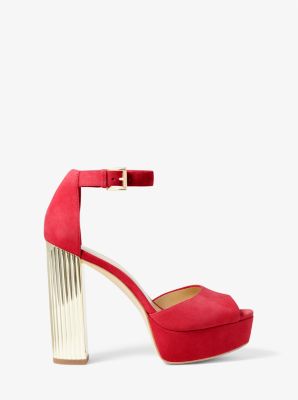 Michael kors hutton suede on sale sandal