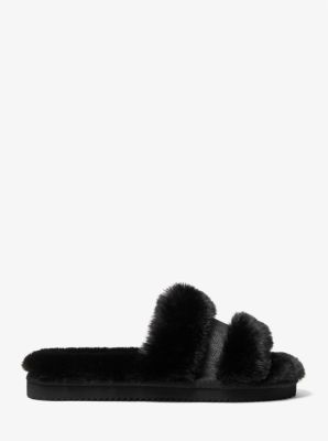 Mk on sale fluffy slides