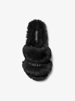 Michael kors shop faux fur slippers