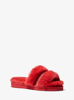 Michael kors slides cheap fur