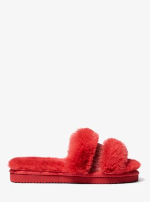 Michael kors faux clearance fur slides