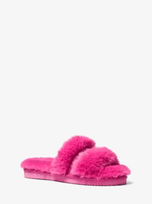 Michael kors best sale fluffy slides