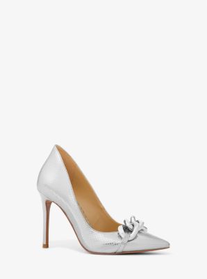 【Michael Kors】Asha Embellished Snake Embossed Sandal Asha Embellished Snake Embossed Leather Sandal | Michael