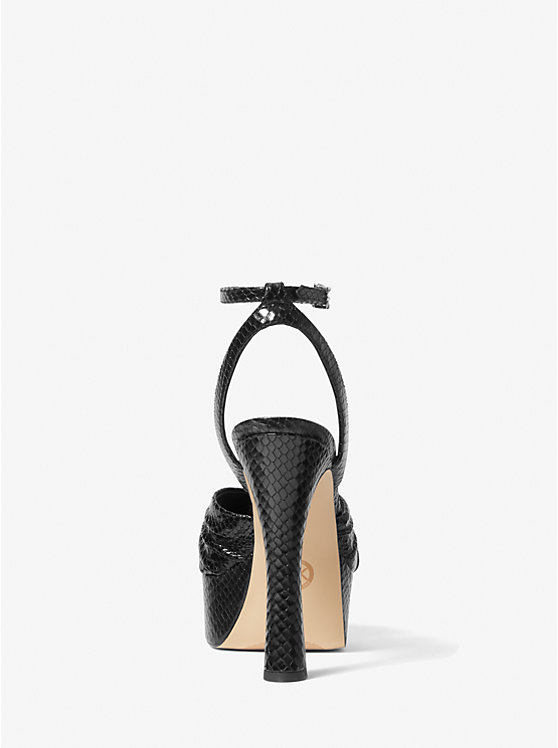 Selena Snake Embossed Leather Platform Sandal image number 2