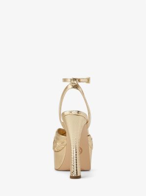 【Michael Kors】Selena Snake Embossed Leather Platform Selena Snake Embossed Leather Platform Sandal | Michael Kors