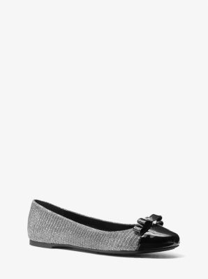 Andrea Glitter Chain-Mesh Ballet Flat in ANTHRACITE | Michael Kors