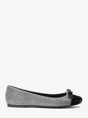 Andrea Glitter Chain-Mesh Ballet Flat in ANTHRACITE | Michael Kors