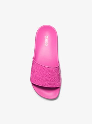 Gilmore Logo Embossed Slide Sandal Michael Kors