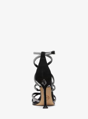 Imani Embellished Faux Suede Sandal