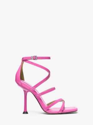 Imani Patent Leather Sandal in CERISE | Michael Kors