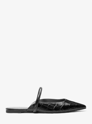 Jessa Flex Crocodile Embossed Leather Mule image number 1