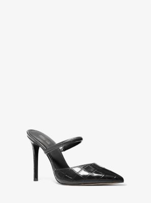 Jessa Crocodile Embossed Leather Mule | Michael Kors