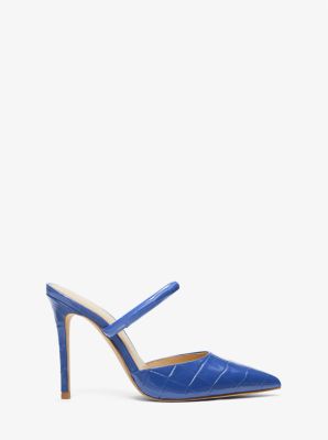 Mule Jessa en cuir effet crocodile en relief image number 1
