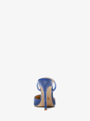 Mule Jessa en cuir effet crocodile en relief image number 2