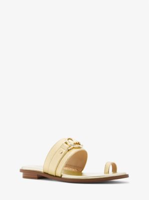 Rory Metallic Leather Sandal Michael Kors