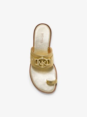 Mk best sale gold sandals