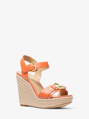 【Michael Kors】Rory Logo and Faux Leather Sandal Rory Logo Trim Sandal | Michael Kors [US]
