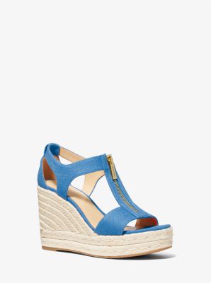 Berkley Canvas Wedge Sandal Michael Kors