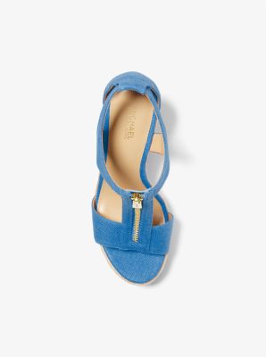 Berkley Canvas Wedge Sandal Michael Kors