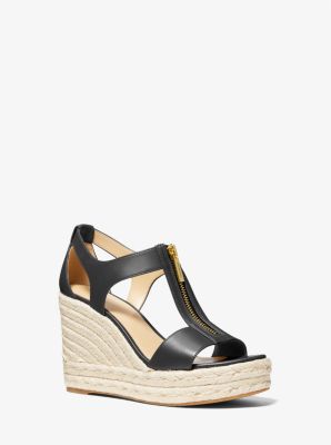 Berkley Leather Wedge Sandal Michael Kors