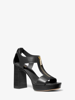 Michael kors sale black heel sandals