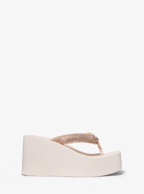 Chandler Embellished Glitter Chain Mesh Platform Sandal