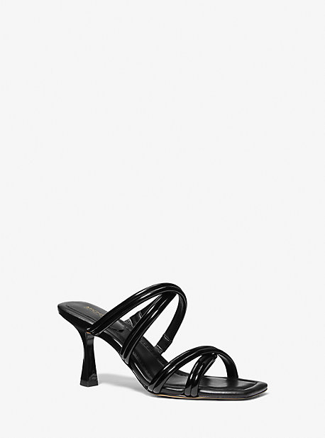 Michael Kors Corrine Patent Sandal In Black
