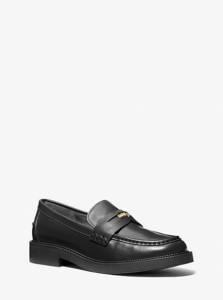 Michael Kors Eden Leather Loafer In Black