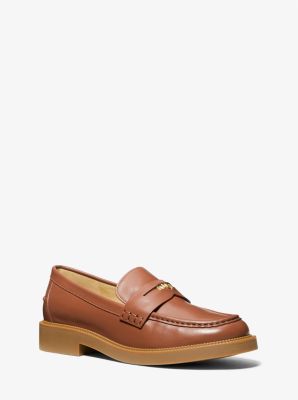 Michael Kors Eden Leather Loafer In Brown