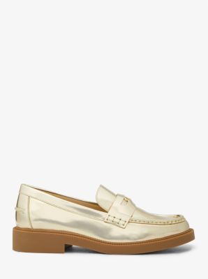 Loafer Eden van metallic leer image number 1