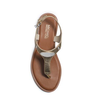 Michael kors sale logo plaque sandal