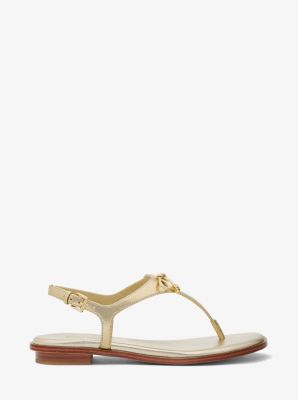 Nori Metallic Leather T-Strap Sandal image number 1