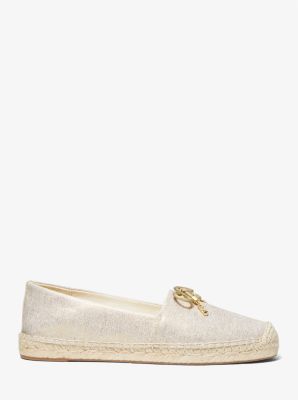 Espadrilla slip-on Nori in lino effetto metallizzato image number 1