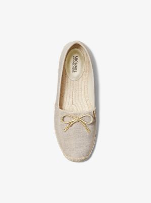 Espadrilla slip-on Nori in lino effetto metallizzato image number 2