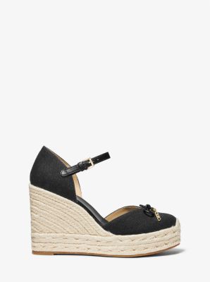 Espadrille Nori van canvas met sleehak image number 1