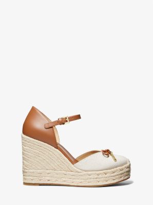 Nori Leather and Hemp Wedge Espadrille image number 1