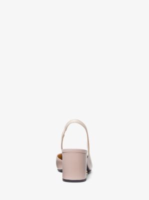 Perla Leather Slingback Pump