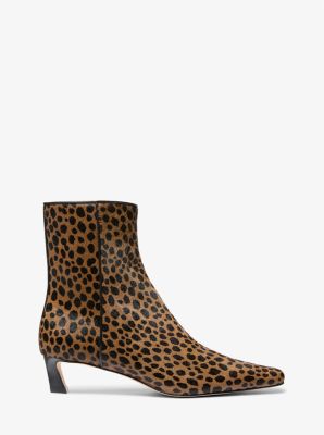 Michael kors leopard print boots on sale