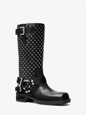 Crosby Grommeted Leather Moto Boot image number 0