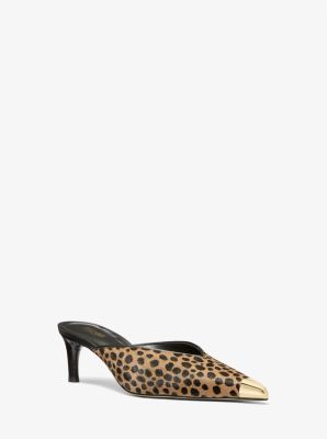 Kasia Cheetah Print Calf Hair Mule