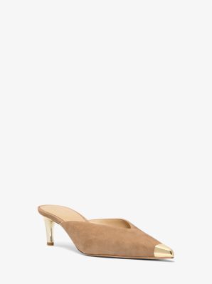 Michael kors suede mules on sale