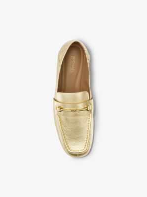 Michael kors gold loafers on sale